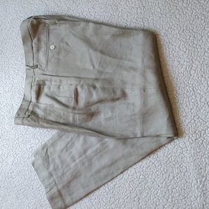 Banana Republic Tan Modern/Slim Fit Linen Summer Pants 34 - 30